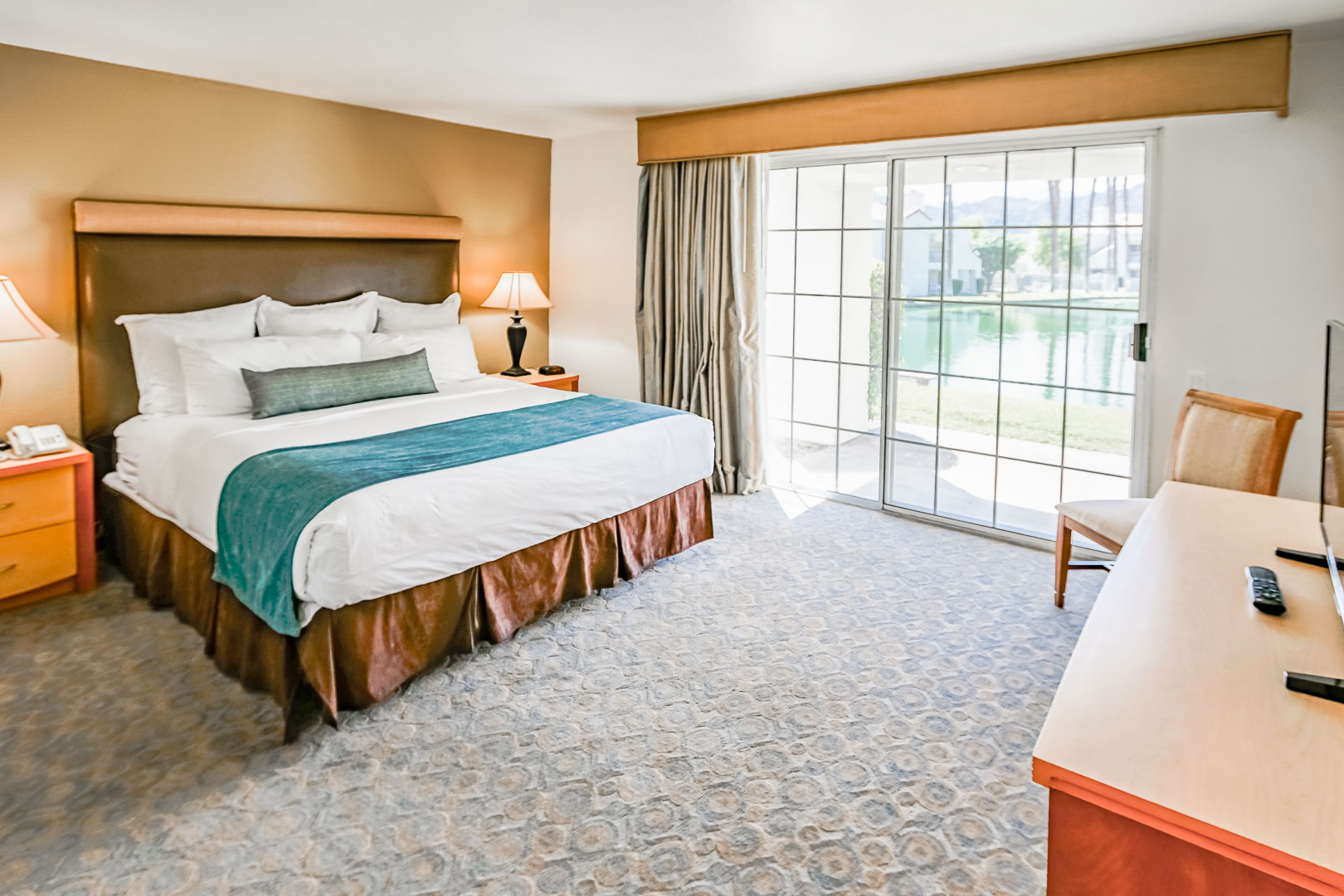 The lovely bedroom unit at VRI Americas' Desert Breezes Resort in California